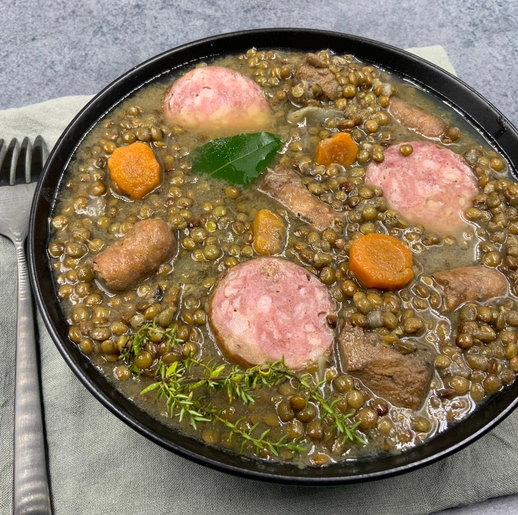 saucisses aux lentilles
